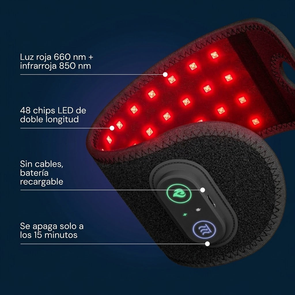 Muñequera Restavia de Luz Roja