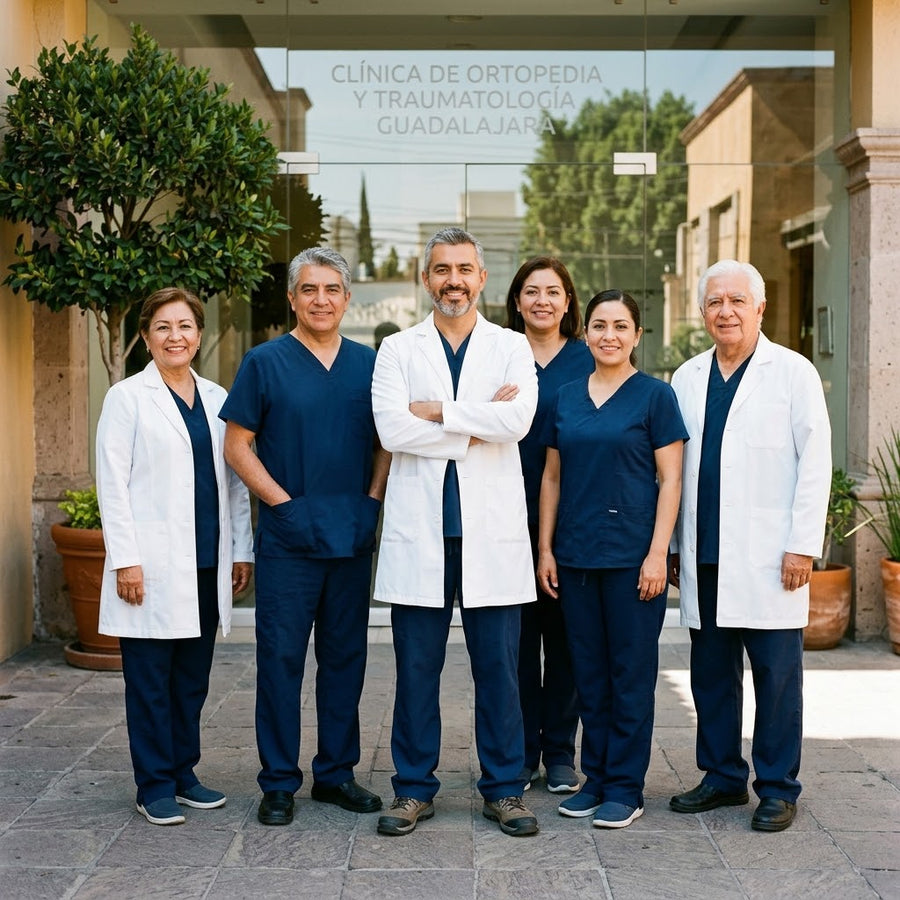 Dr. Villaseñor y su equipo de fisioterapeutas